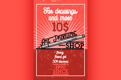 Color vintage art products shop banner