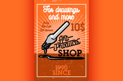 Color vintage art products shop banner