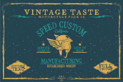 Vintage Taste Motorcycle (EDITABLE)