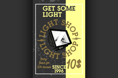 Color vintage light shop banner