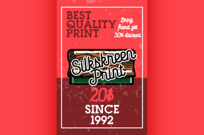Color vintage silkskreen print banner