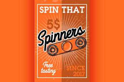 Color vintage spinners banner