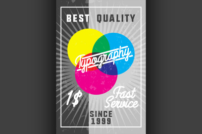 Color vintage typography banner