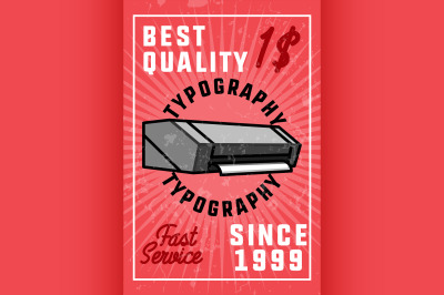 Color vintage typography banner