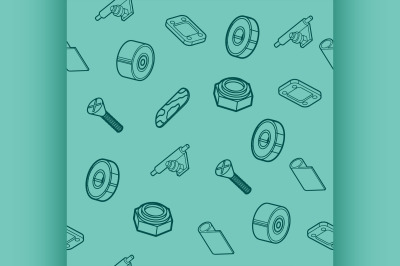 Skateboard spare parts pattern