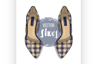 Fashionvector color womens shoes.