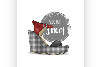 Fashionvector color womens shoes.