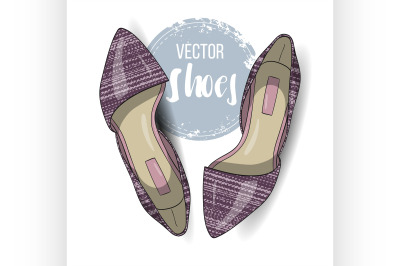 Fashionvector color womens shoes.