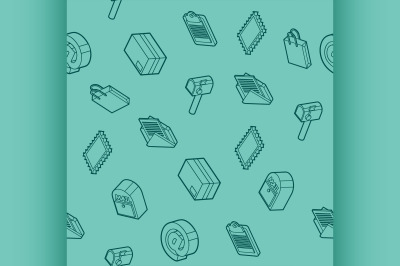 Delivery flat outline isometric pattern