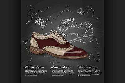 Fashion vector sketch womens shoes.