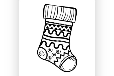 Sketch Christmas sock