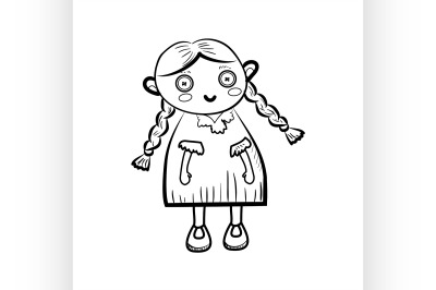 Sketch doll icon