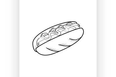 Sketch Hot Dog