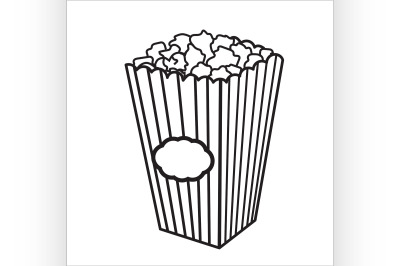 Vector illustration with sketch popcorn bucket.