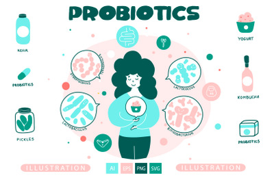 Probiotics - Vector SVG Illustration