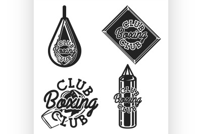 Vintage boxing club emblems