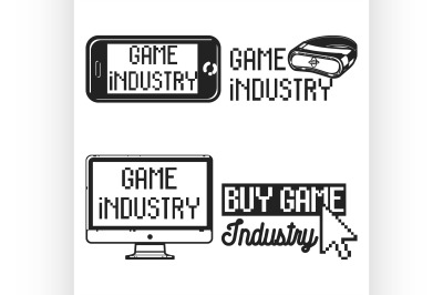 Vintage game industry emblems