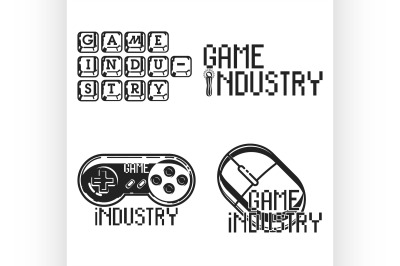 Vintage game industry emblems