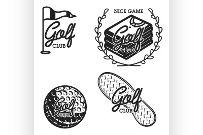 Vintage golf club emblems