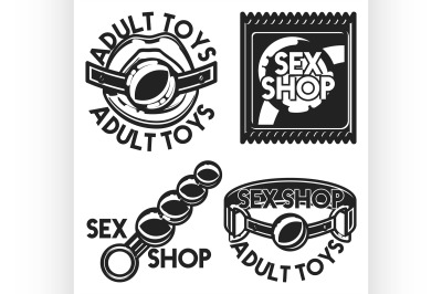 Vintage sex shop emblem