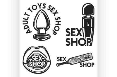 Vintage sex shop emblem