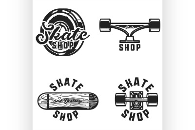 Vintage skate shop emblems