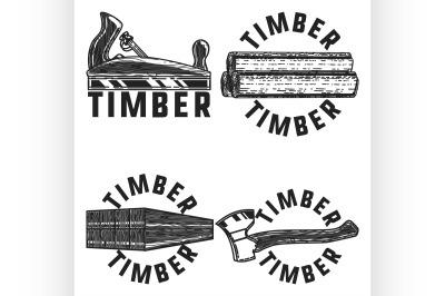 Vintage timber emblems