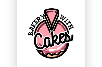 Color vintage bakery emblem