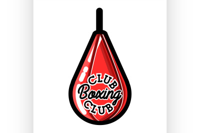 Color vintage boxing club emblem