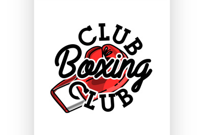Color vintage boxing club emblem
