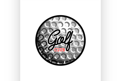 Color vintage golf club emblem