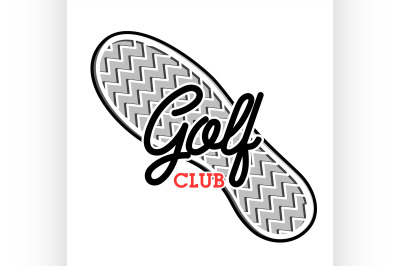 Color vintage golf club emblem