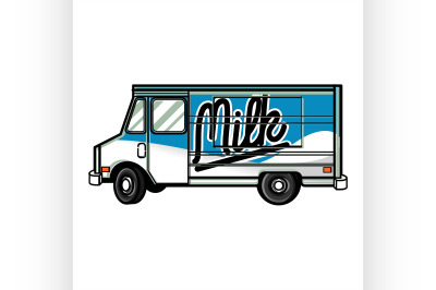 Color vintage milk emblem
