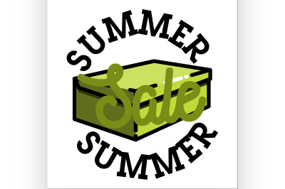 Color vintage summer sale emblem