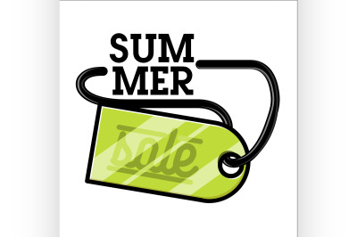 Color vintage summer sale emblem