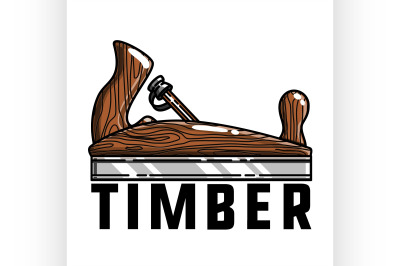 Color vintage timber emblem