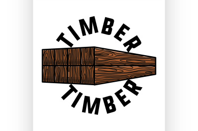 Color vintage timber emblem