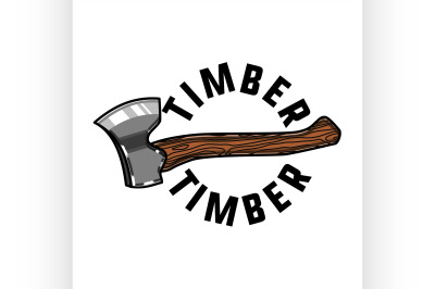 Color vintage timber emblem