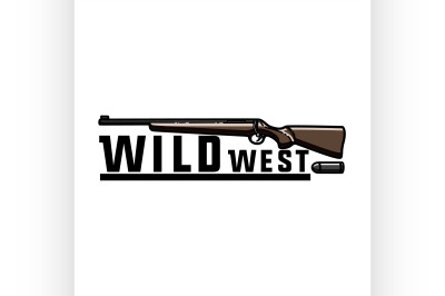 Color vintage wild west emblem