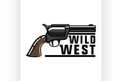 Color vintage wild west emblem