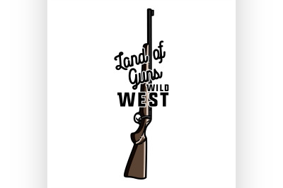 Color vintage wild west emblem