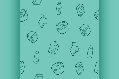 Laundry outline isometric pattern