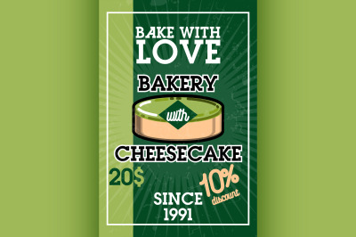 Color vintage bakery banner