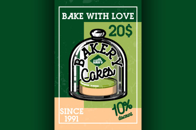 Color vintage bakery banner