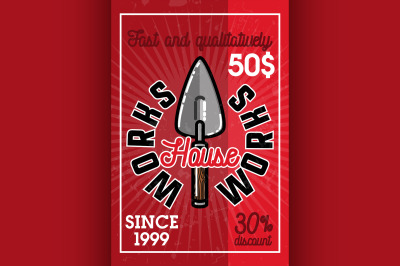 Color vintage house works banner