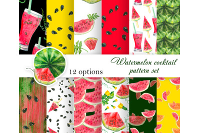 Watermelon Digital Printing Paper - Pink-Green Tropical Clipart