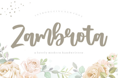 Zambrota Lovely Modern Handwritten Font
