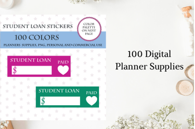 Student Loan Planner Stickers&2C; Student Loan Payment Planner Stickers