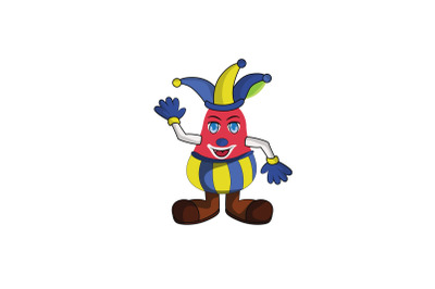 Rose Apple Clown Fruit Cartoon Character