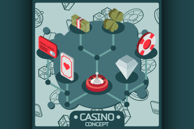 Casino isometric concept